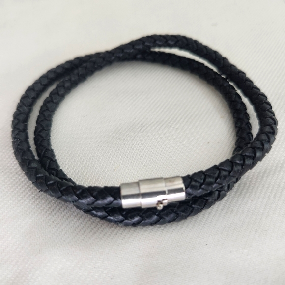Men's Leather Bracelet - Picture 2 of 3